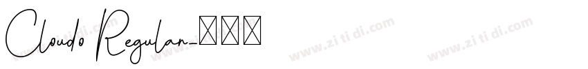 Cloudo Regular字体转换